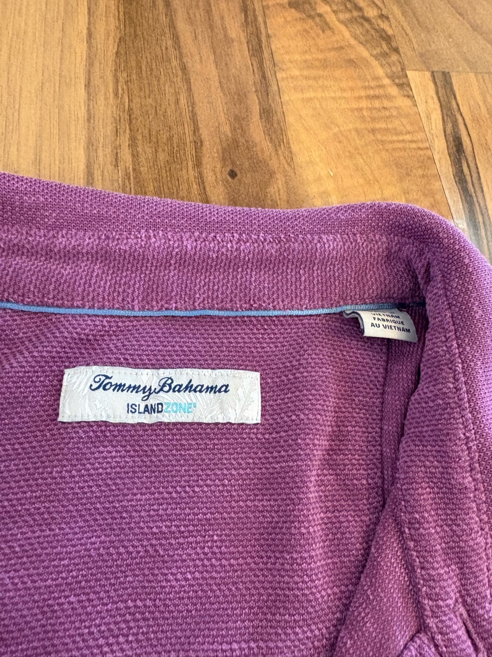 Tommy Bahama Vintage Purple Polo Shirt Island Zone - Picture 4 of 5